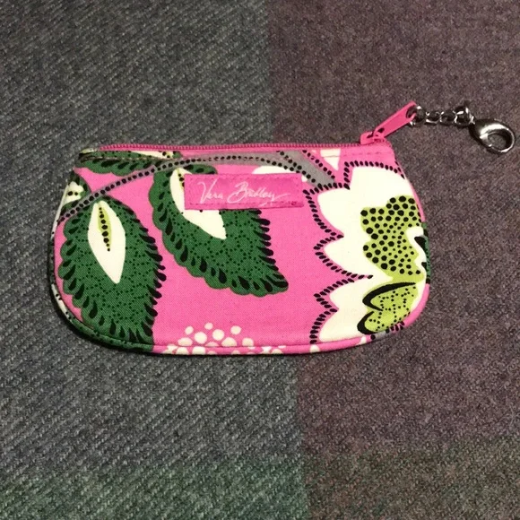 Vera Bradley Priscilla Pink ID, Coin purse, & keychain. - Picture 1 of 6